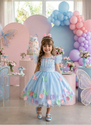 Vestido Marie Jardim Encantado Isis Luxinho Azul