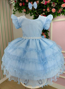 Vestido Ysa Kids Belinda Azul Bebe
