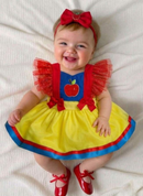 Romper/Vestido Princesa Belli Branca de Neve