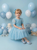 Vestido Marie Azul Tiffany Bolinhas
