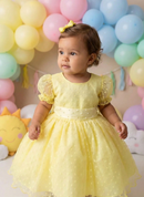 Vestido Marie Amarelo Bolinhas