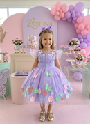 Vestido Marie Jardim Encantado Isis Luxinho Lilas
