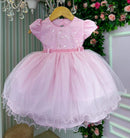 Vestido Menina Bonita Carolina Rosa Bebe