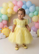 Vestido Marie Amarelo Bolinhas
