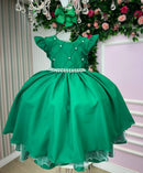 Vestido Ysa Kids Francine Verde Bandeira