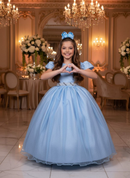 Vestido Marie Longo Heloisa Azul Bebe
