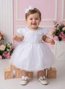 Vestido Menina Bonita Bebe Ana Livia Branco