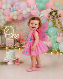 Romper/Vestido Princesa Belli Jardim Encantado Rosa
