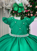 Vestido Ysa Kids Francine Verde Bandeira