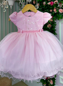 Vestido Menina Bonita Carolina Rosa Bebe