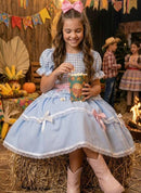 Vestido Junino Mimadine Luxo Stefanny Azul Bebe