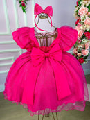 Vestido Princesa Belli Tematico Barbie Pink Babado