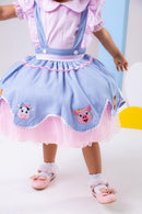 Vestido Tematicos Kids Fazendinha Salopete Jeans