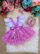 Romper/Vestido Princesa Belli Galinha Pintadinha Rosa