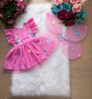 Romper/Vestido Princesa Belli Jardim Encantado Rosa