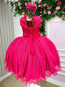 Vestido Juvenil Vila Lele Regata Flores Pink