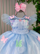 Vestido Marie Jardim Encantado Isis Luxinho Azul