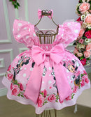 Vestido Temáticos Kids Minnie/Minie Rosa