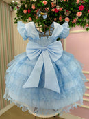 Vestido Ysa Kids Belinda Azul Bebe