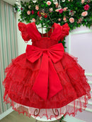 Vestido Ysa Kids Belinda Vermelho