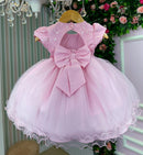 Vestido Menina Bonita Carolina Rosa Bebe