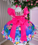 Vestido Temáticos Kids Lilo Stitch Pink