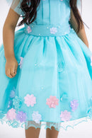 Vestido Marie Jardim Encantado Isis Luxinho Verde Tiffany