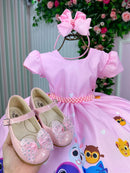 Vestido Temáticos Kids Bolofofos - Bolo Fofos Rosa Bebe