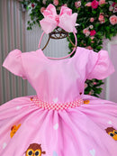 Vestido Temáticos Kids Bolofofos - Bolo Fofos Rosa Bebe