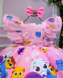 Vestido Temáticos Kids Bolofofos - Bolo Fofos Rosa Bebe
