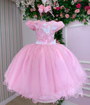 Vestido Marie Jardim Encantado Mel Rosa Bebe