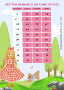Vestido Banana Club Aline Xadrez Rosa