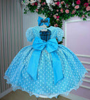 Vestido Marie Azul Tiffany Bolinhas