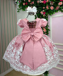 Vestido Marie Jardim Encantado Realeza Rose Renda Branca