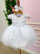 Vestido Menina Bonita Bebe Ana Flavia Branco