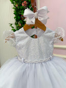 Vestido Menina Bonita Bebe Ana Maria Branco