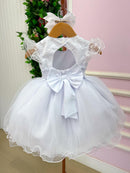 Vestido Menina Bonita Bebe Ana Maria Branco