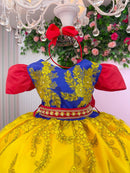 Vestido Marie Temático Realeza Branca De Neve