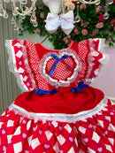 Vestido Bella Child Junino Quermesse do Coração
